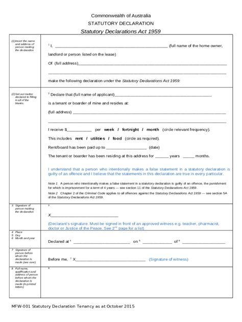 Form 888 Satutory Declaration by Witnesses .
